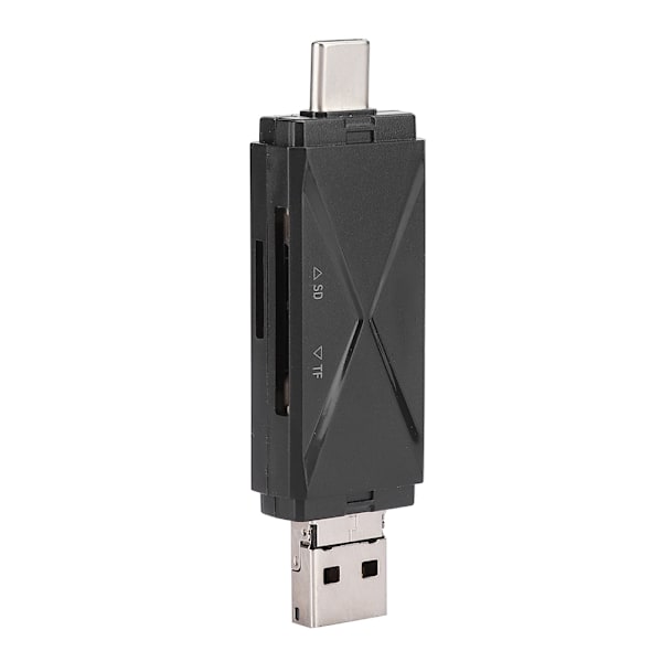 Minneskortläsare Typ C OTG 5-i-1 USB 2.0-kortadapter Multifunktion för mobiltelefon (svart 2.0)