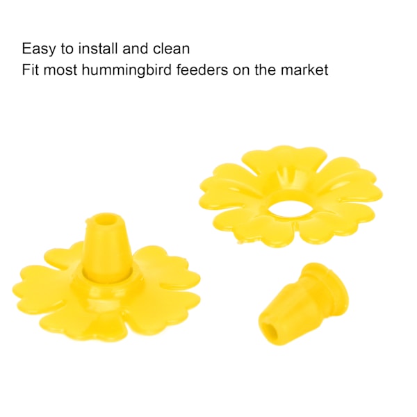 Hummingbird Feeder -kukat – 30 riippuvan lintujen ruokintaportin set – Puutarhatarvikkeet (keltainen) yellow