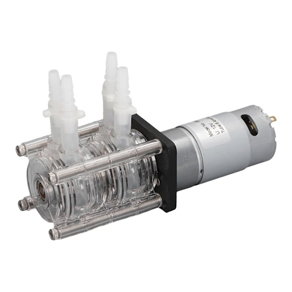 Peristaltisk pump 500 ml/min högt flöde 2 huvuden självsugande vakuumpump för akvarium DC 12V 1000mA
