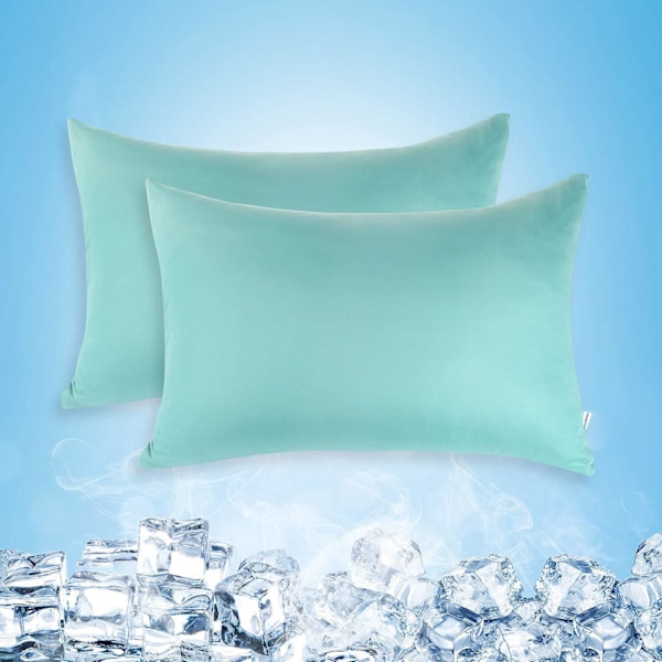 Cooling Pillowcases - Set of 2, King Size, Double Sided, with Hidden Zipper