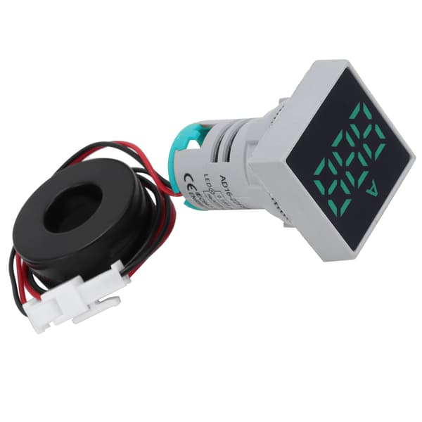 Digitalt Strømmåler Mat Panel Amperemeter Signalindikatorlys AC 220V AD16‑22FSAGrøn
