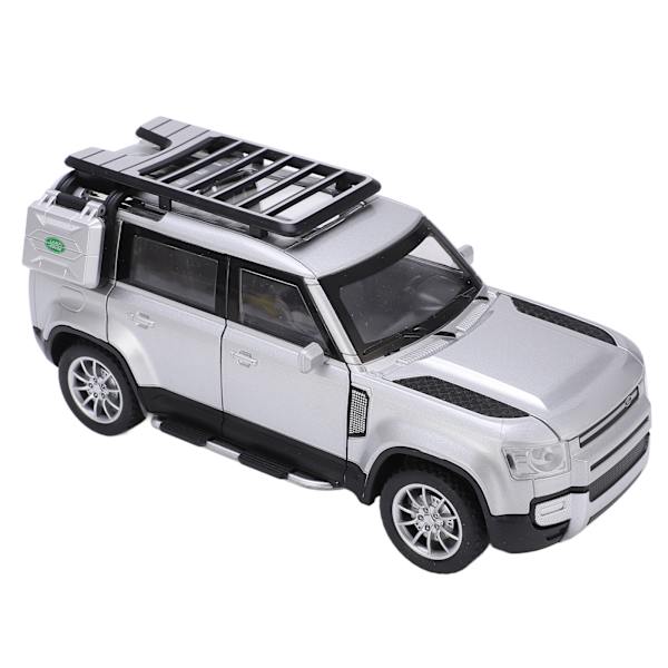 1:24 Maastoauto Metallimalli Metalli Vetopalautusauto Lelua Äänellä ja Valolla Lapsille Pojalle LahjaHopea