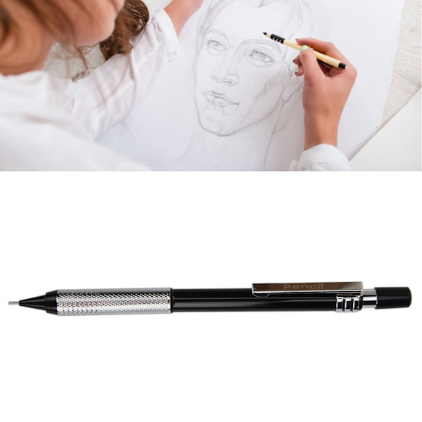 0,5 mm mekanisk penna metall automatisk penna mekanisk penna startpaket med 30 st påfyllningar för ritning skrivning