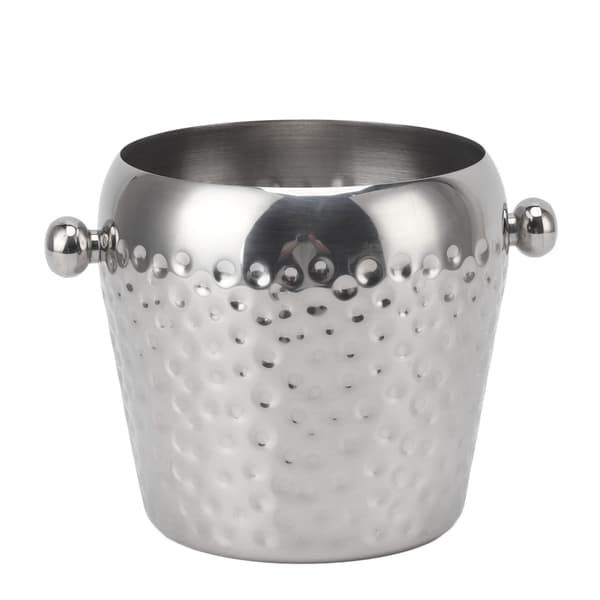 Isbøtte i rustfritt stål, miniisolert frysebeholder for bar, vin, champagne, 1L sølv