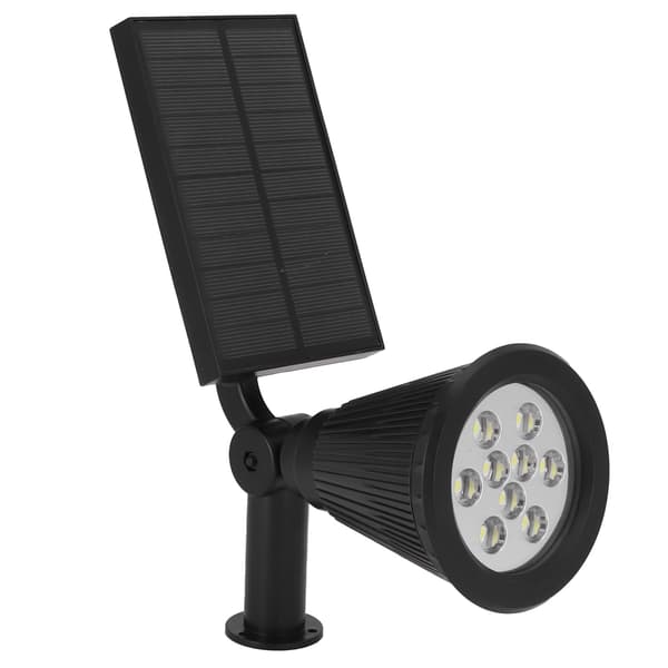 9LED-brikker Solcelle spotlights LED Solcellelandskapslys for utendørs hagegårdsplass Hvitt lys