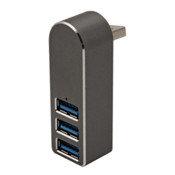 Aluminiumlegering Roterande Usb3.0 Hub Splitter Usb Hub Splitter 3 Port Usb 3.0 Hub Förlängning