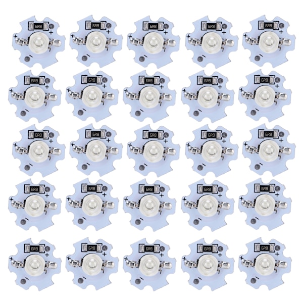 25 st 5V LED-chips 200LM 1W hög effekt LED-lampor pärlor för DIY belysningsarmaturer UV-ljus 395-400NM