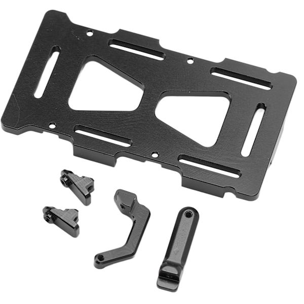 RC-batteriholder i aluminiumlegering, RC-batterimonteringsbrakett for Axial SCX24 AXI90081 AXI00001 AXI00002 1/24 RC-bil, svart