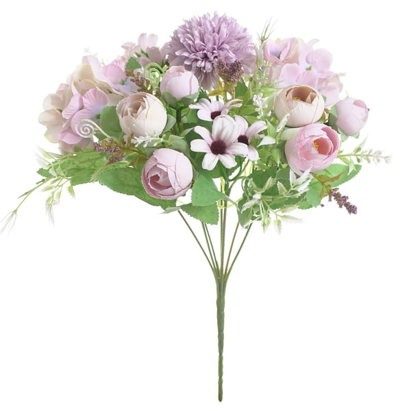 Kunstig blomst udsøgt naturtro silkeklud kunstig blomst til fotografering bryllup hjem butik dekoration lilla