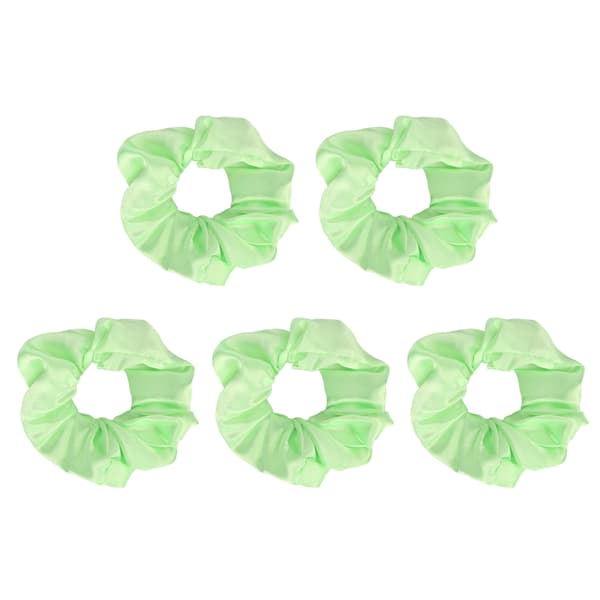 5 STK Kvinner Lysende Hårstrikker LED Lysende Hår Scrunchies Dekorativt Tau Hodeplagg Grønn