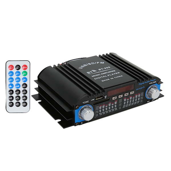 12V Auton Vahvistin Audio Subwoofer Kaiutin Langaton Bluetooth-vahvistinlevy Kaukosäätimellä