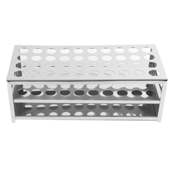 304 rustfrit stål stanseplade reagensrørstativ 40 huller stor kapacitet (18,5 mm*40)
