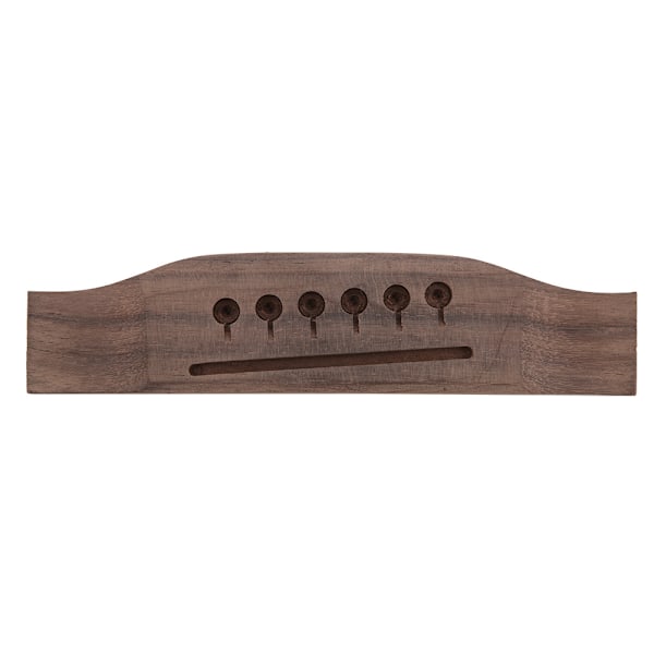 Rosewood Bridge Bone Nut Saddle 6Pcs String Pin Akustisk Gitar Tilbehør (Rosewood Farge)