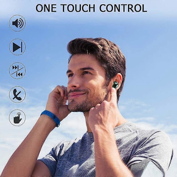 Langattomat korvatulpat, Bluetooth 5.0 -kuulokkeet IP8 vedenpitävät korvatulpat, in-ear kuulokkeet