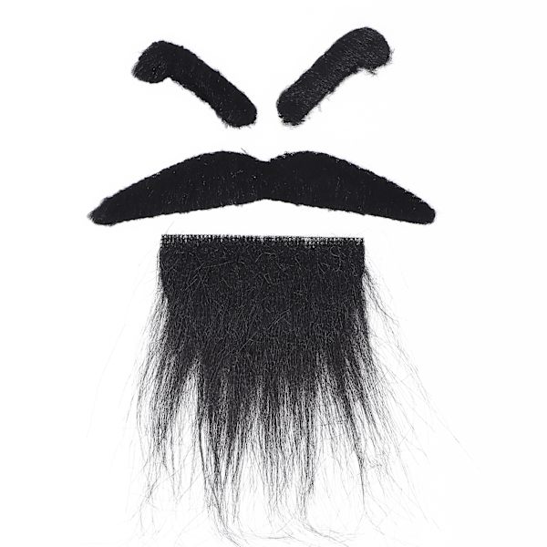 Halloween Skägg Mustasch Ögonbryn Kostym Festdekoration Skägg Ansiktshår Mustasch Rekvisit Lila