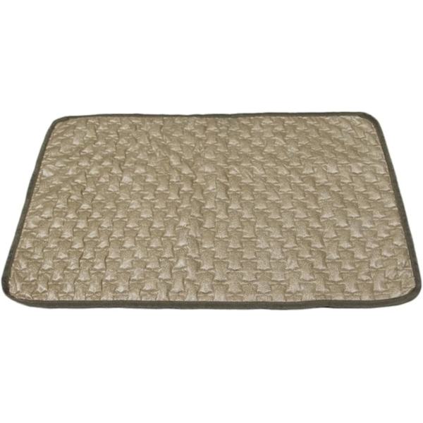 Khaki sommer kæledyrs køleisolering Ble Ice Silke tæppepude til indendørs sæde, størrelse L (50 * 65 cm)