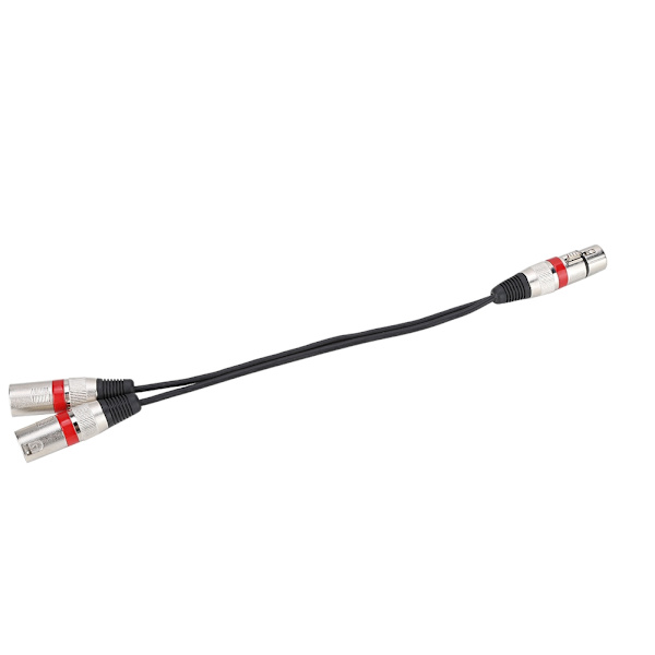 30 cm XLR hunstik til dobbelt hanhovedsplitteradapter Audio Mic forlængerkabel til Canon Red