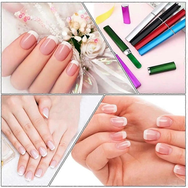1 st Professionell Glasnagelfil Blandade Färger Dubbelsidig Transparent Gradient Manikyr DIY Skönhetsverktyg för Kvinnor och Flickor 1 st1