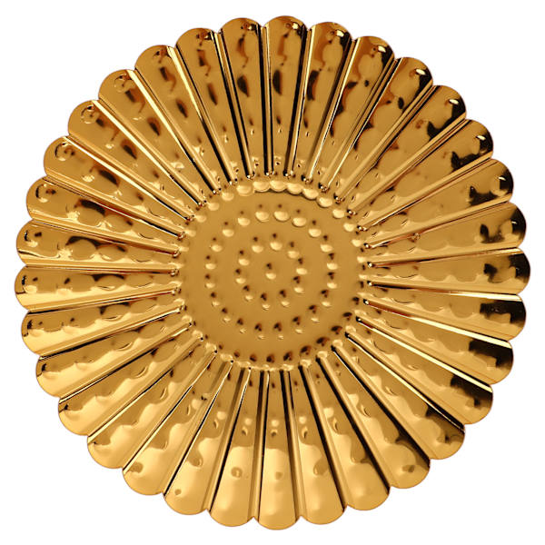 Gyldent frugtfad med chrysanthemum-blonde design, elegant rustfrit slikplade til køkkenborde, skriveborde, lounger, buffeter, barer