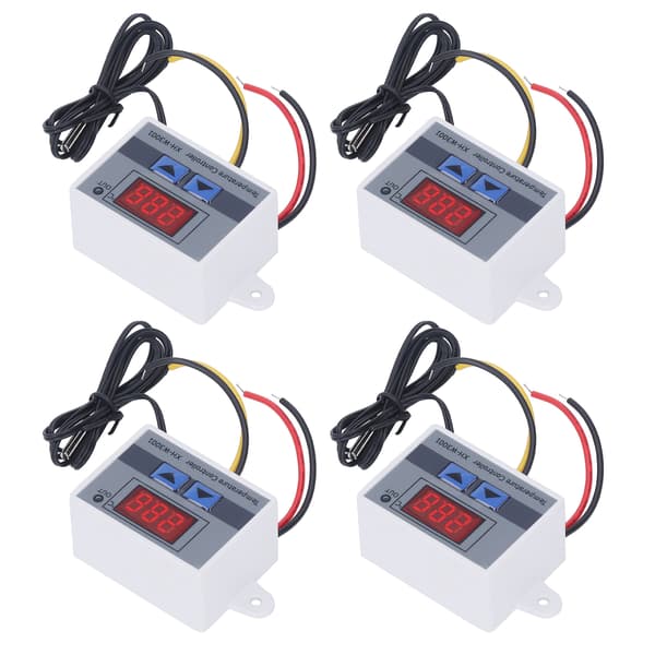 4 ST LED Digital Temperaturregulator Värme Kylning Termostat Switch Modul 12V 120W