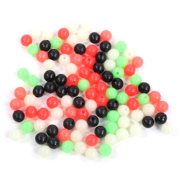 400 stk Stenfiskeri Lysende Spacer Perler Farveblanding Lure Blødt agn tilbehør10mm