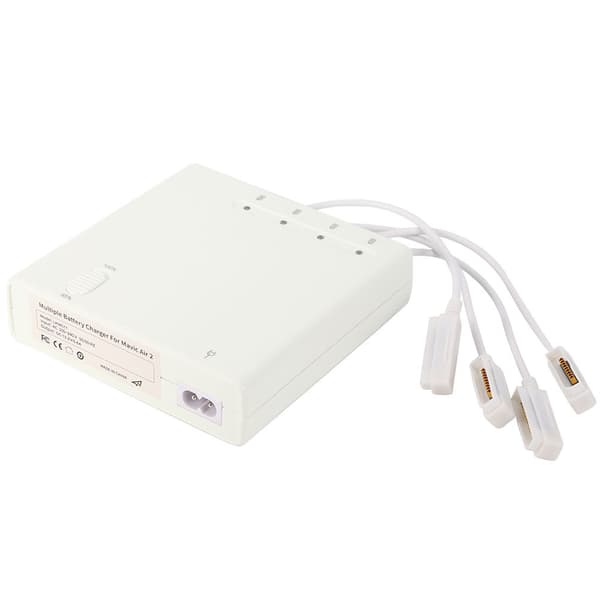 6-i-1 batteriladerhub hurtiglading dronelader passer til MAVIC 2 100-240VEU-plugg
