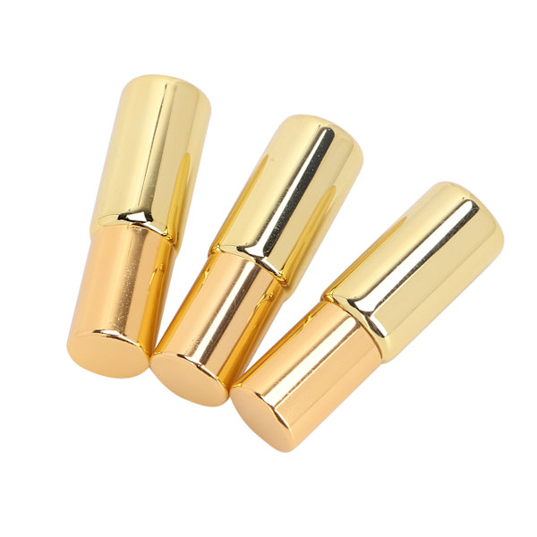 3 st professionella parfymrullflaskor i glas bärbara eteriska oljerullflaskor set 5ml Guld