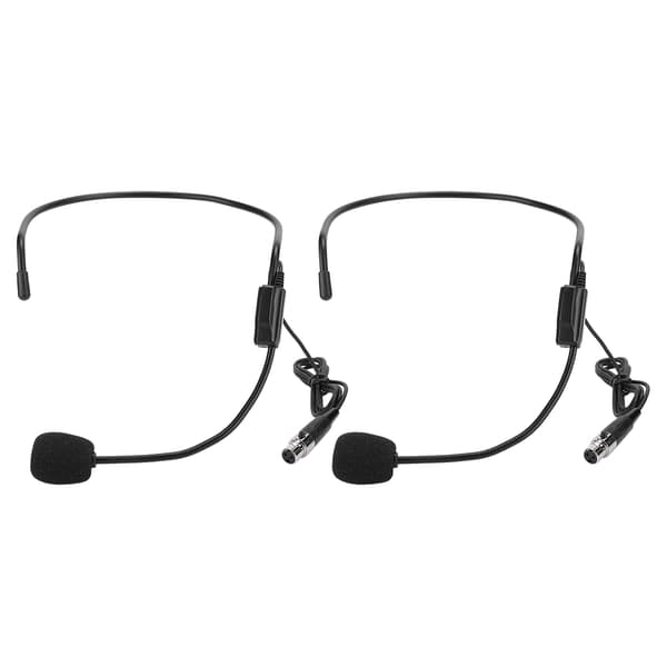 2 STK Mini XLR 3-pin TA3F Plugg Hodebåret Forsterkende Mikrofon for Ytelse og Sport