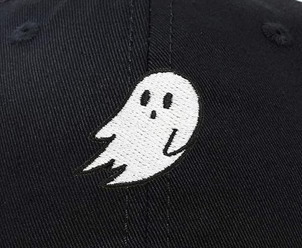Spøkelsesbroderte Caps Halloween Menn Kvinner Baseballcaps Ren Farge Snapback Hatt