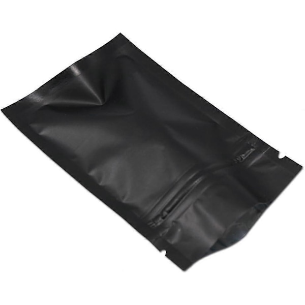 20 Stycken Aluminiumfolie Förpackningspåse Dragkedja Platt Mylar Påsar Kaffeförvaring (7x10cm (2.7x3.9 tum), Svart)