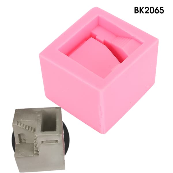 Silikonform 3D Hus Villa Form Blomsterpotte Mønster for Kake Håndlaget Såpe Væske