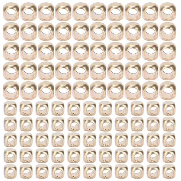 3 mm/4 mm smyckenstillverkning fyrkantiga pärlor Gör-det-själv-armbandstillbehör Spacer Beads