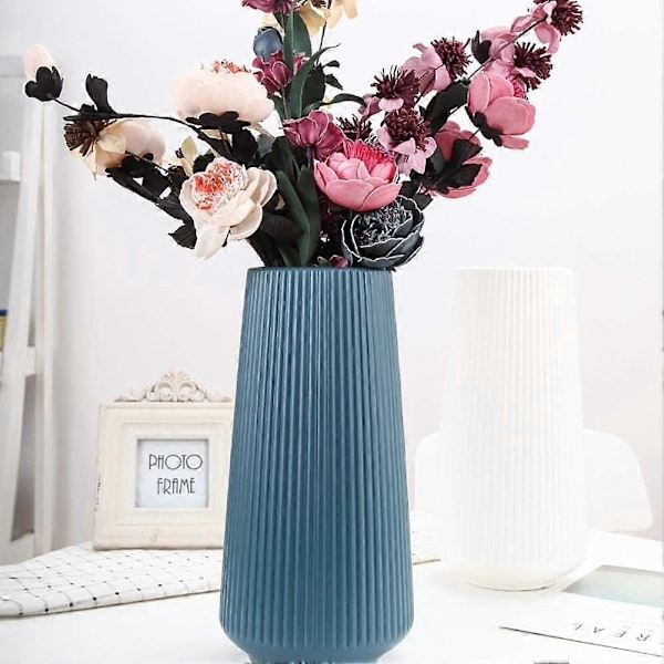 Lämpliga Plastvaser, Imitation Keramisk Blomkruka, Hållbar, Modern Geometrisk Blomma Vas Dekoration
