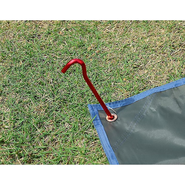 15 stk. Camping Aluminium Legering Teltplugger, Markiseplugger Utendørs Tau, svart