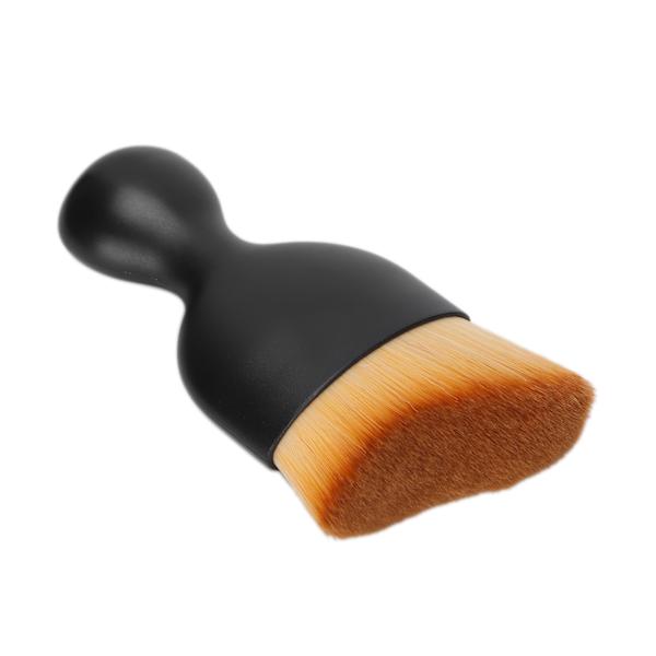 Foundation Makeup Brush - Vinglasformad basmakeupborste för flytande foundation - Brun