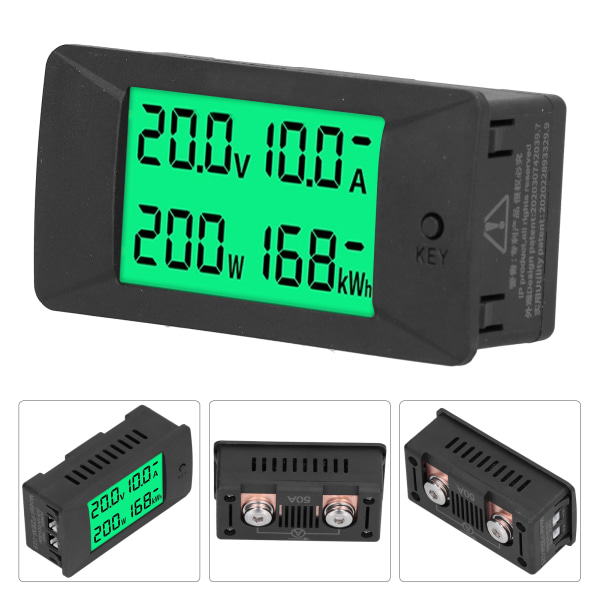 Energimåler LCD digital skjerm spenningsstrømmåler voltmeter DC 5‑12V PZEM‑025