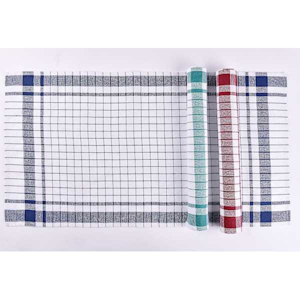 Comptoir du Linge Förpackning med 10 Vita Köksdukar i Bomull 70 x 50 x 0,5 cm