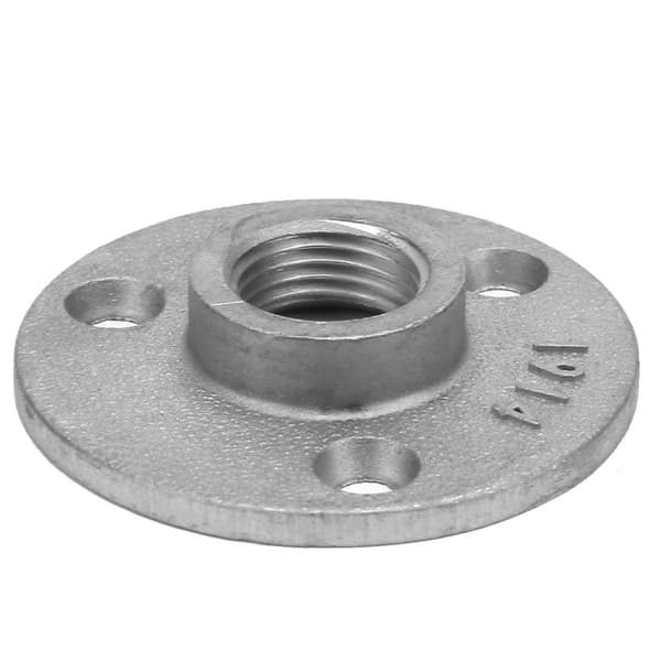 10 stk. Legering/støpejern 3 hull 65 mm DN15 Flens Rørbase Gjenge Gulvflens (Aluminiumslegering)