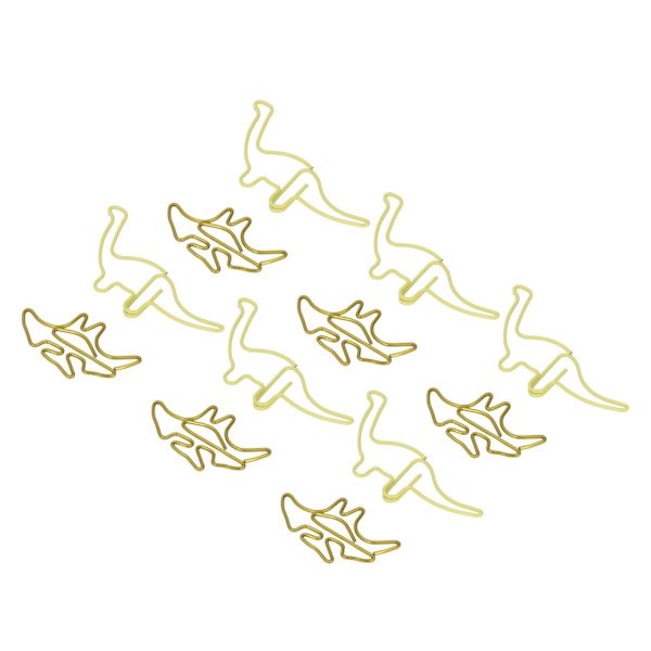 100 stk. formet papir clips Pterosauria gul dinosaur form metal bærbare kontor clips til fil klassificering