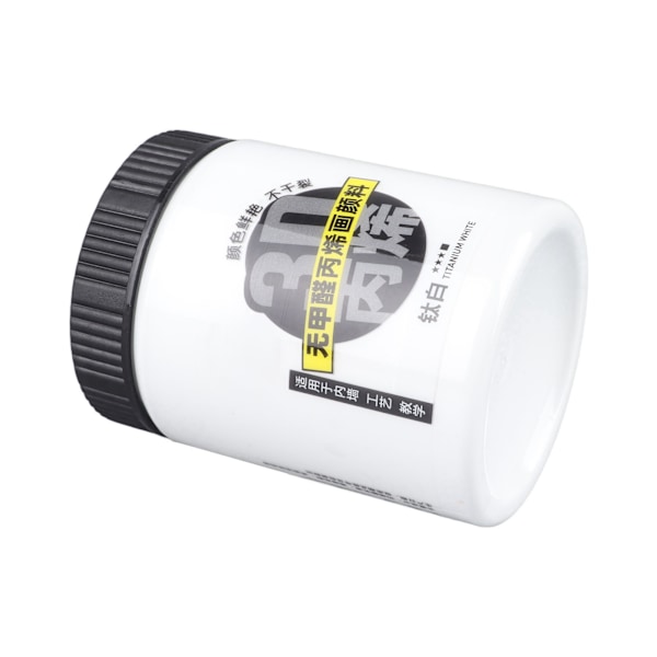 500 ml vit akrylfärg Vattentät Solskydd Högkoncentrerad Färgfast Akrylfärg för Canvas Papper Trä