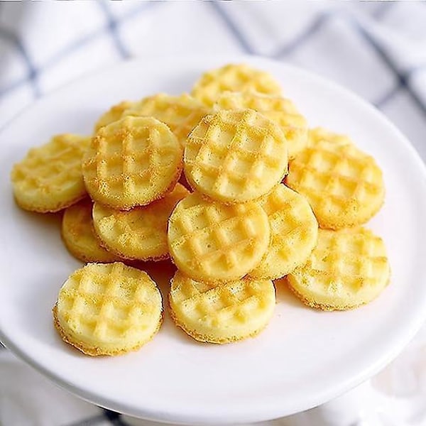 Mini Rund Silikon-Vaffel- og Eggo-Form - 2 Stykker