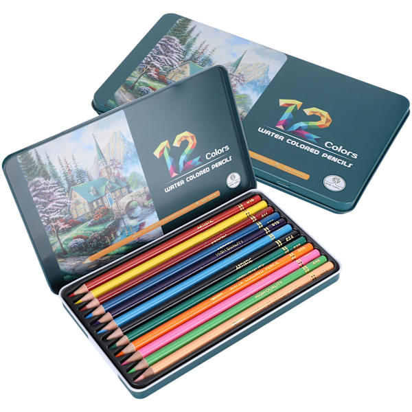 12-pack färgade pennor set vattenlöslig kärna 12 färger konst målning ritning graffiti