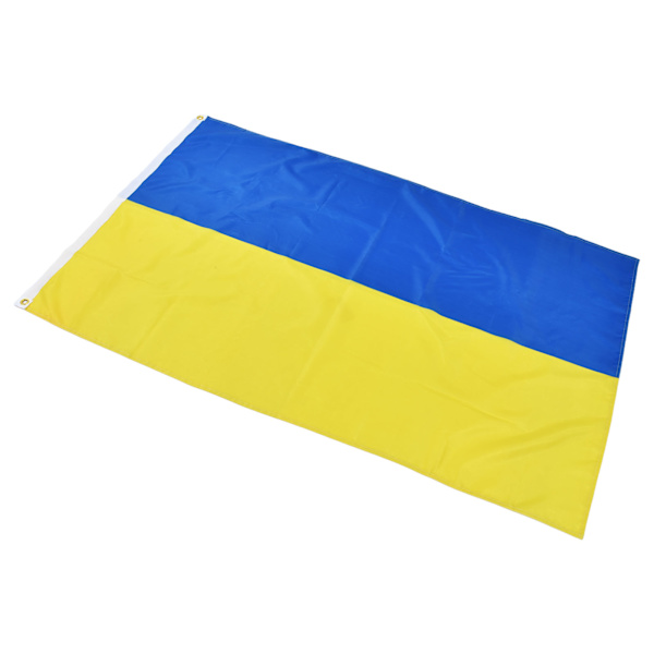 Ukrainsk Flag Polyester Pongee Vivid Color UV Fade Resistant Digital Printing Ukraine Flag