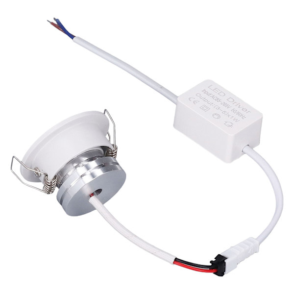 LED Indbygningslys Mini Justerbar Vinkel Aluminium Indbygningsloftlampe Hvid 85‑265V Varm Hvid 3000K