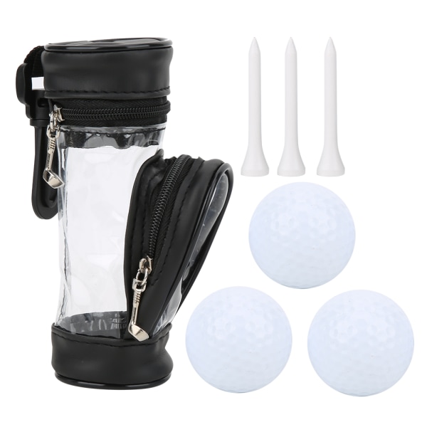 Läder Golf Ball Tee Tillbehör Verktygsväska Multifunktionsbärande förvaringsväska