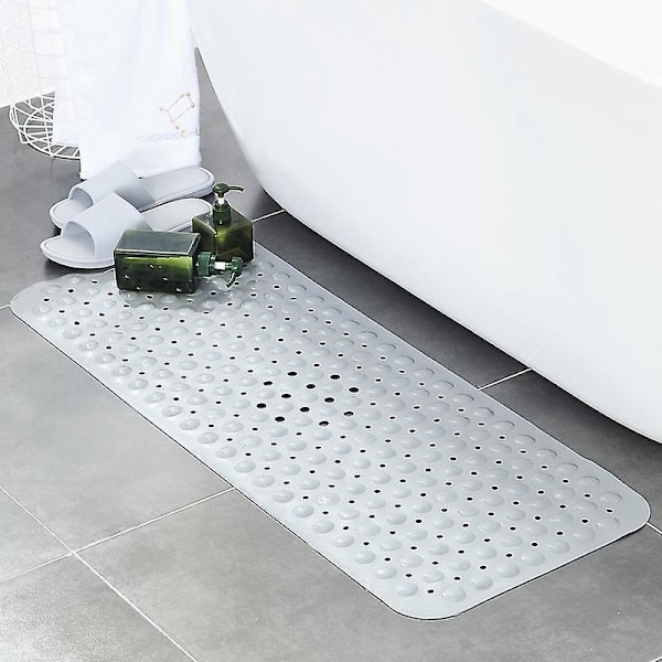100x40cm Skridsikker Bademåtte, Skimmelsikker Bademåtte med 200 Sugekopper, Ekstra Lang Måtte