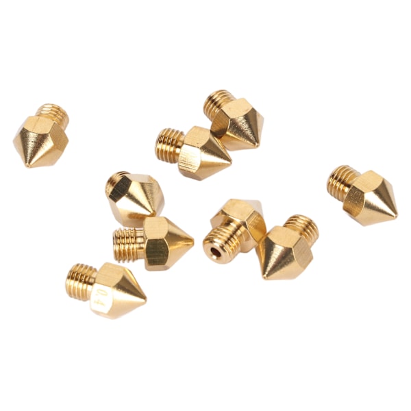 10 stk 3D-skriver messingdyser 0,4 mm MK8 for CR 10 Pro ekstrudertips