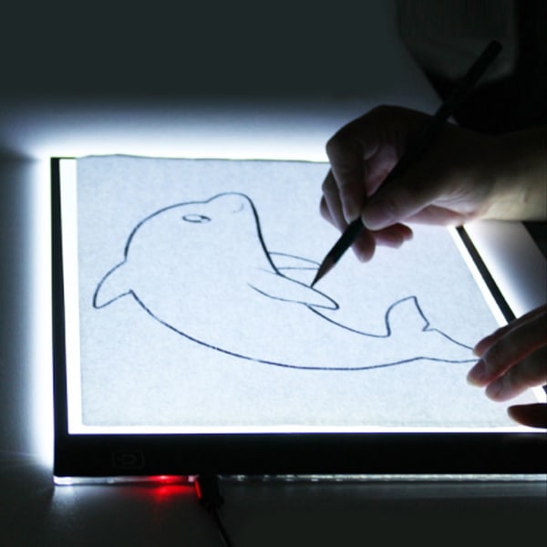 A5 USB LED Copy Board 3 nivå dimming Lysstyrke Justerbar Ultratynn sporingslysboks for tegning Animasjon Skisser
