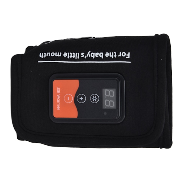 Mjölkvarmare USB Multifunktionell Justerbar LCD Intelligent Kontroll Bärbar Flaskvärmare för Hem Resa Svart Typ C USB Med Temperaturregulator