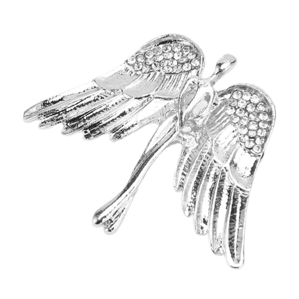 Engel Brosje Nål Legering Rhinestone Krage Nål Kåpe Genser Dekorative Tilbehør Sølv